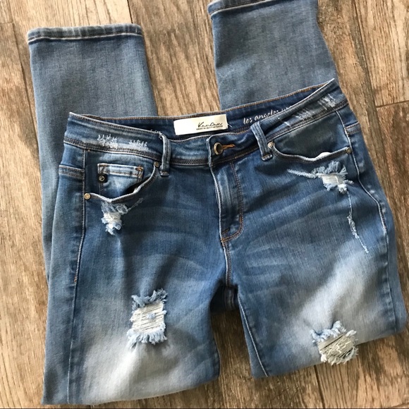 Buckle Denim - Buckle’s Kancan Skinny Distressed Ankle Jeans